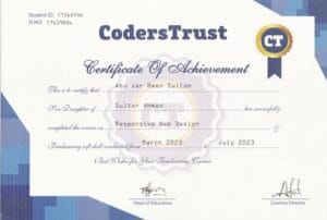 Responsive Web Design certificate of Abu Jar